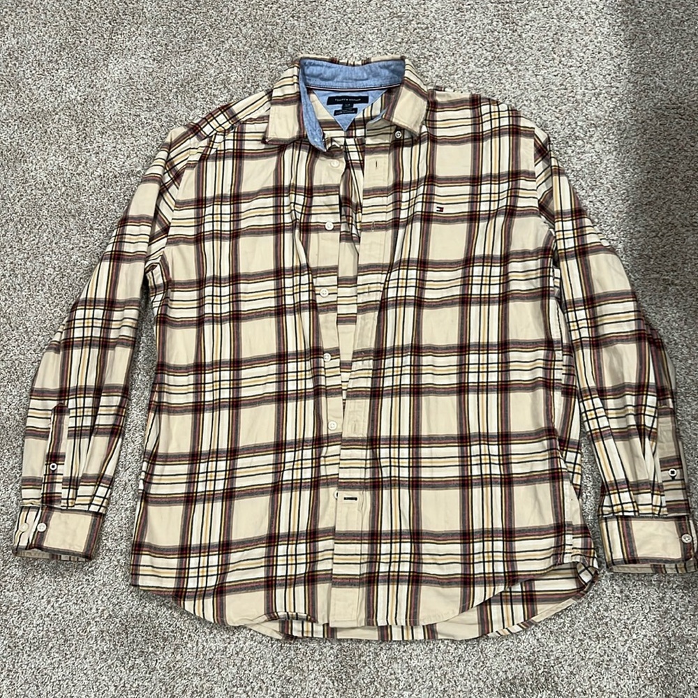 Men’s large plaid Tommy Hilfiger button-down